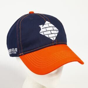 NEW Brickhouse Nutrition Embroidered Logo Snapback Ball Cap Hat Blue Orange